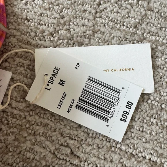 NWT l*space Aspen String Bikini Top